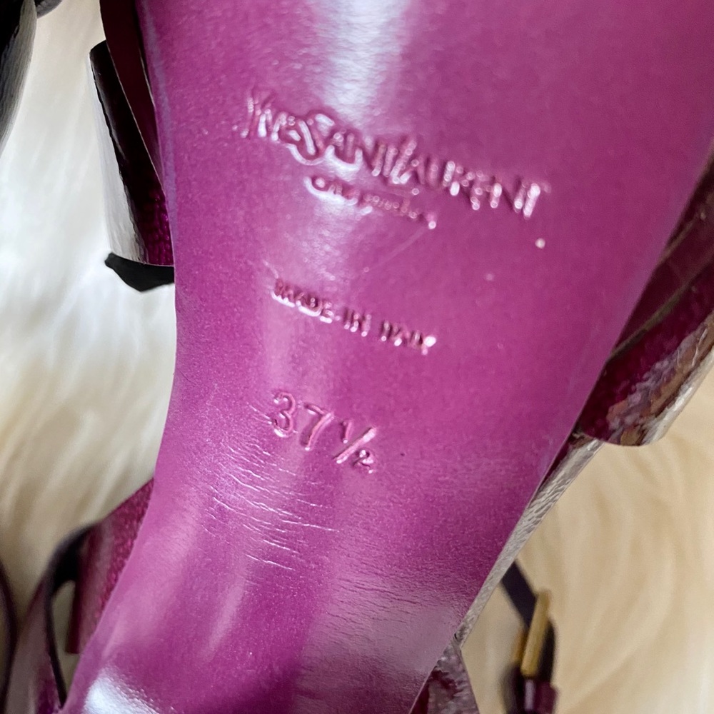 YSL TRIBUTE Platform Sandals. Size 37.5 - Picture 6 of 7